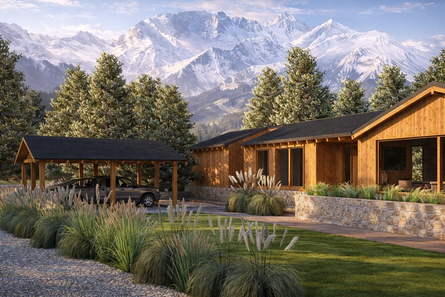 Vivienda de construcción en seco en la Patagonia